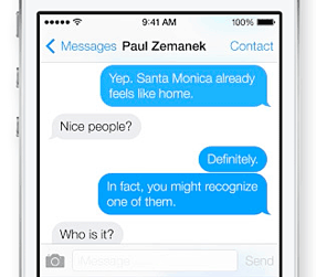 Messaging in iOS7