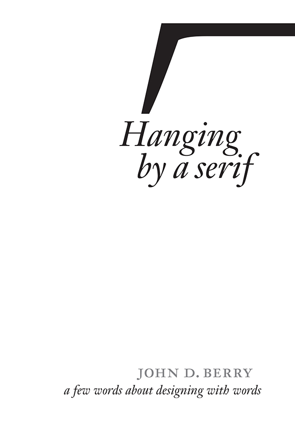 Cover of Hanging by a Serif