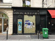 Lost lettering on a shopfront in Paris.