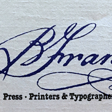 Franklin Press logo, using Ben Franklin's signature