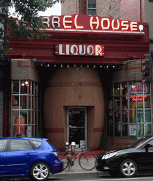 Expressive typography: Barrel House Liquor signs