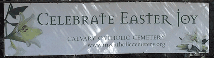 Easter sign using the typeface Mason, zoomed in
