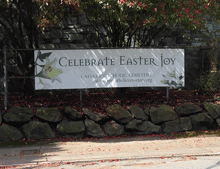 Easter sign using the typeface Mason