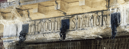 Falmouth Station lettering