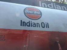 Hand-painted Indian Oil truck