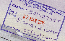 Indian visa stamp (detail)