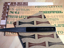 Photo-Lettering catalog with letter-opener