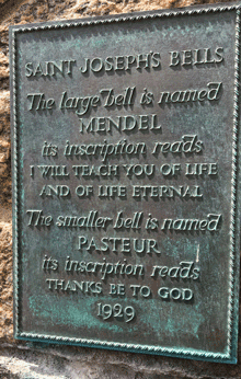 Bell tower plaque in Woods Hole