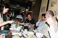 Typographic dinner in Tokyo, 2007, with the editor of Idea magazine and colleagues