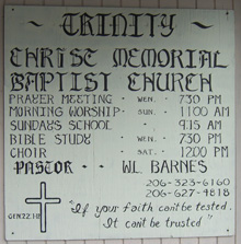 Second hand-lettered church sign