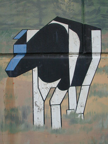 Detail of cow mural