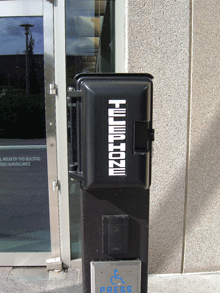 Outdoor phone box at Microsoft