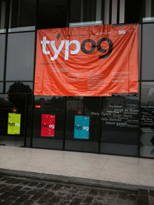 Typ09 banner & posters at the university