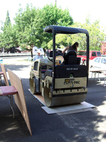 Steamroller printing at the School of Visual Concepts, Seattle, August 2008